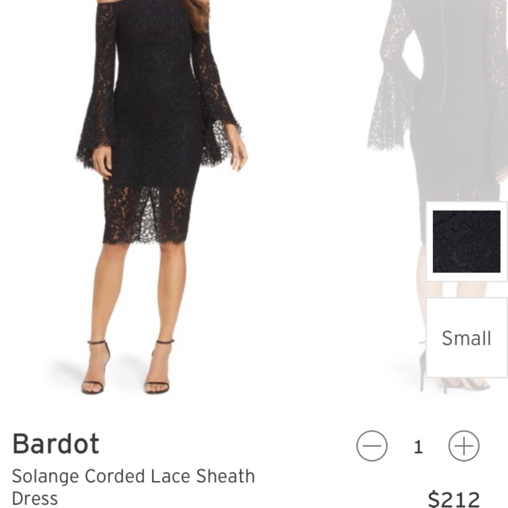 Bardot Solange Corded Lace Sheath Dress